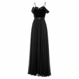Elegant Black Maxi Dress - Emli
