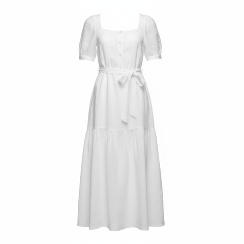Linen Midi Dress - Emli