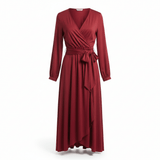 Wrap Dress - Burgundy - Emli